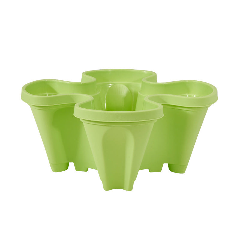 3D multi-layer petal circular flowerpot